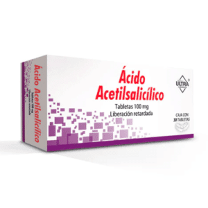 ACIDO ACETILSALICILICO 100MG CAJA CON 30 TABLETAS