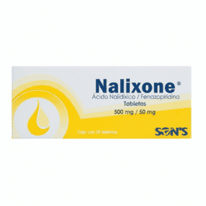ACIDO NALIXIDICO/ FENAZOPIRIDINA 500MG/50MG NALIXONE C/20 TABLETAS
