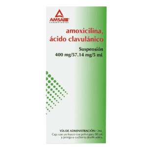 AMOXICILINA, ACIDO CLAVULANICO 400MG/57.14MG/5ML C/FRASCO 50ML