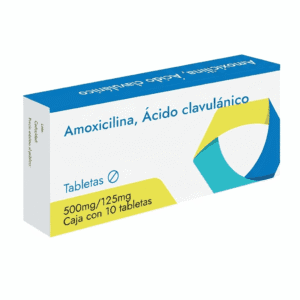 AMOXICILINA/ACIDO CLAVULANICO 500MG/125MG C/10 TABLETAS