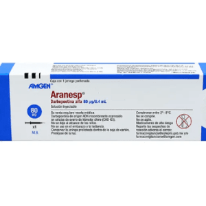 ARANESP DARBEPOETINA 80MCG/0.4ML SOLUCION INYECTABLE CAJA 1 JERINGA PRELLENADA