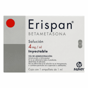 BETAMETASONA ERISPAN INYECTABLE 4MG/ML C/1 AMP