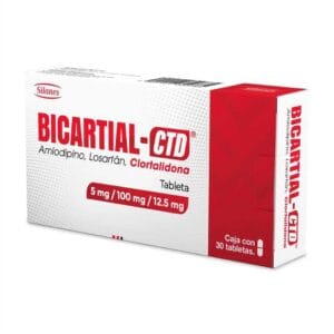 BICARTIAL-CTD AMLODIPINO/LOSARTAN/CLORTALIDONA 5/100/12.5MG C/30TABLETAS
