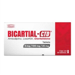 BICARTIAL-CTD AMLODIPINO/LOSARTAN/CLORTALIDONA 5/100/25MG C/30TABLETAS