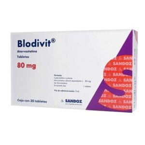 BLODIVIT ATORVASTATINA 80MG C/30 TABLETAS