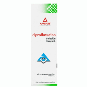 CIPROFLOXACINO 3MG/ML SOL OFTALMICA C/GOTERO 5ML AMSA