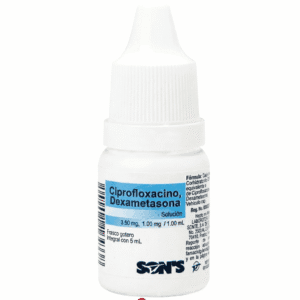 CIPROFLOXACINO/DEXAMETASONA SOLUCION OFTALMICA 3.5MG/1MG/ML FC O.5ML