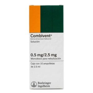 COMBIVENT BROMURO DE IPRATROPIO/SALBUTAMOL 0.5MG/2.5MG C/10 AMPOLLETAS