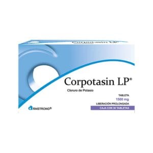 CORPOTASIN LP CLORURO DE POTASIO 1500MG LIBERACION PROLONGADA C/30 TABLETAS