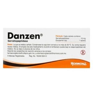 DANZEN SERRATIOPEPTIDASA 10MG GRAGEAS C/20