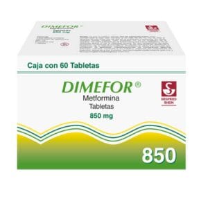 DIMEFOR METFORMINA 850MG CAJA CON 60 TABLETAS
