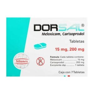DORSAL MELOXICAM/ CARISOPRODOL 15/200MG 7 TABLETAS