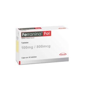 FERRANINA FOL HIERRO/ACID FOLICO 100MG/800MCG C/30 TAB