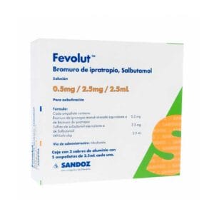 FEVOLUT BROMURO DE IPRATROPIO/SALBUTAMOL SOL P/NEBU C/5 AMP
