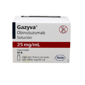GAZYVA OBINUTUZUMAB 25MG/ML SOLUCION INYECTABLE CAJA FRASCO AMPULA