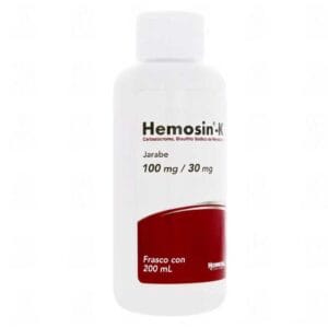 HEMOSIN K CARBAZOCROMO/BISULFITOSODICO 100MG/30MG C/FRASCO 200ML