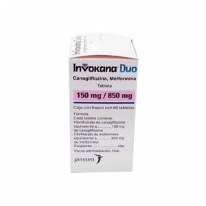 INVOKANA DUO METFORMINA/CANAGLIFOZINA 150/850MG C/60 TABLETAS