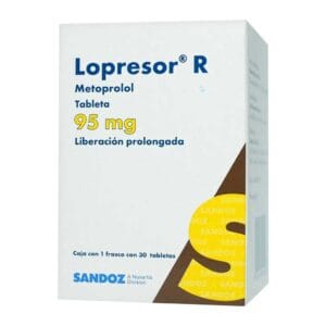 LOPRESOR R METOPROLOL 95MG C/30 TABLETAS