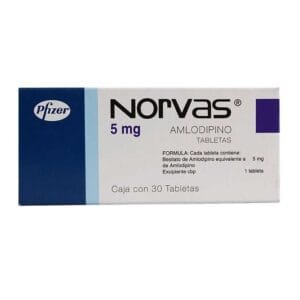 NORVAS AMLODIPINO 5MG C/30 TABLETAS