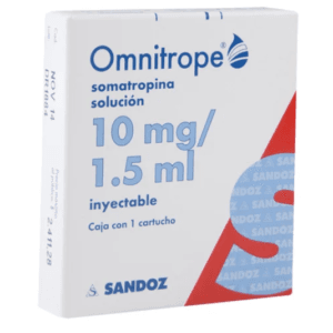 OMNITROPE SOMATROPINA 10MG/1.5ML SOLUCION INYECTABLE CAJA CON 1 CARTUCHO