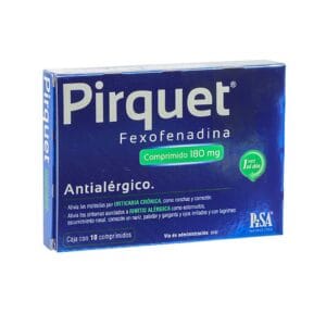 PIRQUET FEXOFENADINA 180MG C/10 COMPRIMIDOS