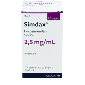 SIMDAX LEVOSIMENDÁN 2.5MG/ML SOLUCION INYECTABLE CAJA FRASCO AMPULA CON 5ML