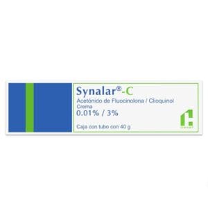 SYNALAR C ACETONIDO DE FLUOCINOLONA/CLIOQUINOL 0.01%/3%  40G