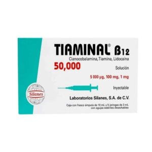 TIAMINAL B12 CIANOCOBALAMINA TIAMINA LIDOCAINA  50,000 -1 F AMP 10ML