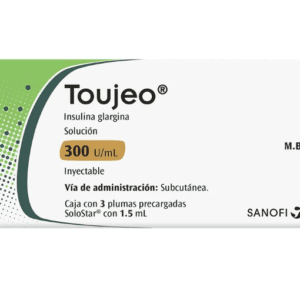 TOUJEO INSULINA GLARGINA 300U/ML SOLUCION INYECTABLE CAJA CON 3 PLUMAS PRECARGADAS