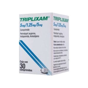 TRIPLIXAM  PERINDOPRIL ARGININA/INDAPAMIDA/AMLODIPINO 5MG/1.25MG/5MG C/30 COPRIMIDOS