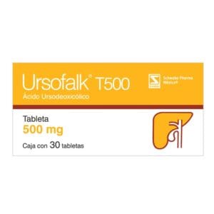 URSOFALK T500 ACIDO URSODEOXICOLICO 500MG C/30 TABLETAS