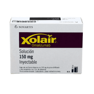 XOLAIR OMALIZUMAB 150MG SOLICION INYECTABLE CAJA FRASCO AMPULA 2ML