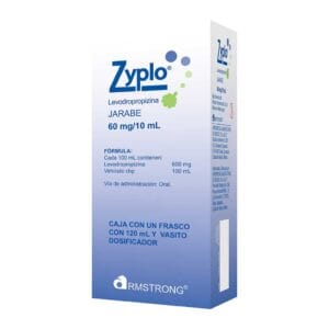 ZYPLO LEVODROPROPIZINA 60MG/10ML JARABE C/FRASCO 120ML
